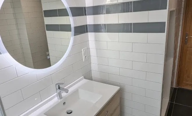 Miroir rond avec éclairage led